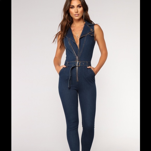 Fashion Nova Pants - Denim Jumpsuit